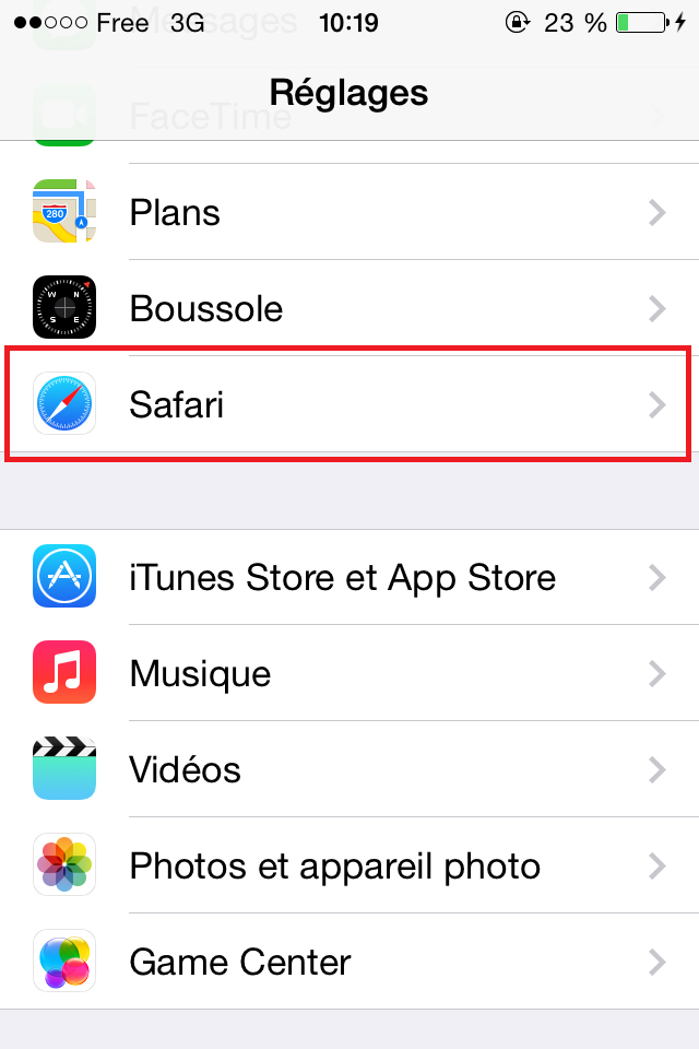 Vider le cache du navigateur sur mon mobile
