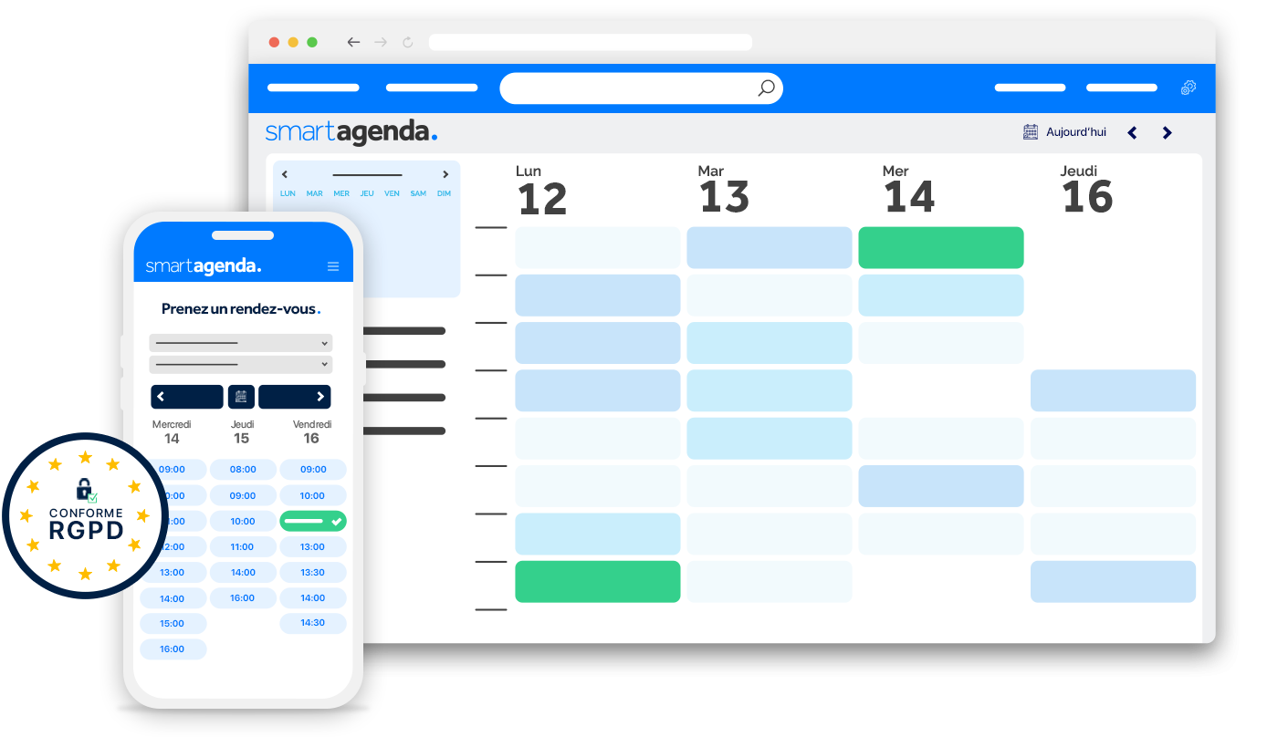 SmartAgenda - Solution 100% française de gestion des RDV en ligne 